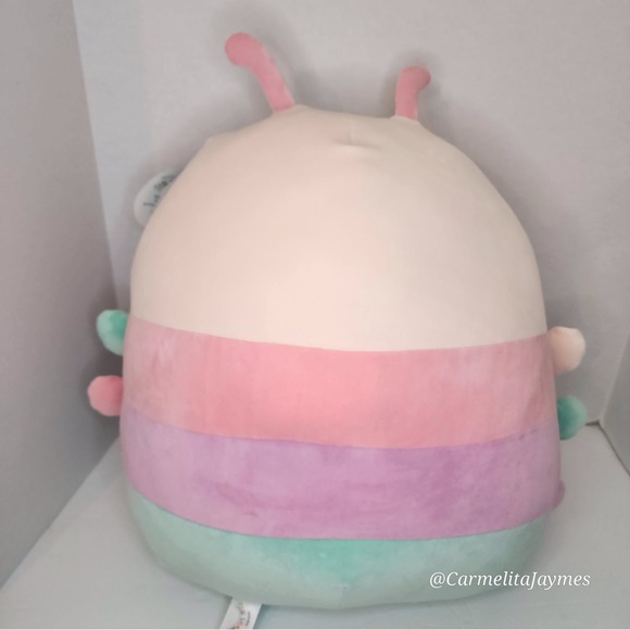 MANU 🐛Rare Striped Caterpillar Silver Tag Original Squishmallow By Kellytoy NWT - Picture 3 of 8
